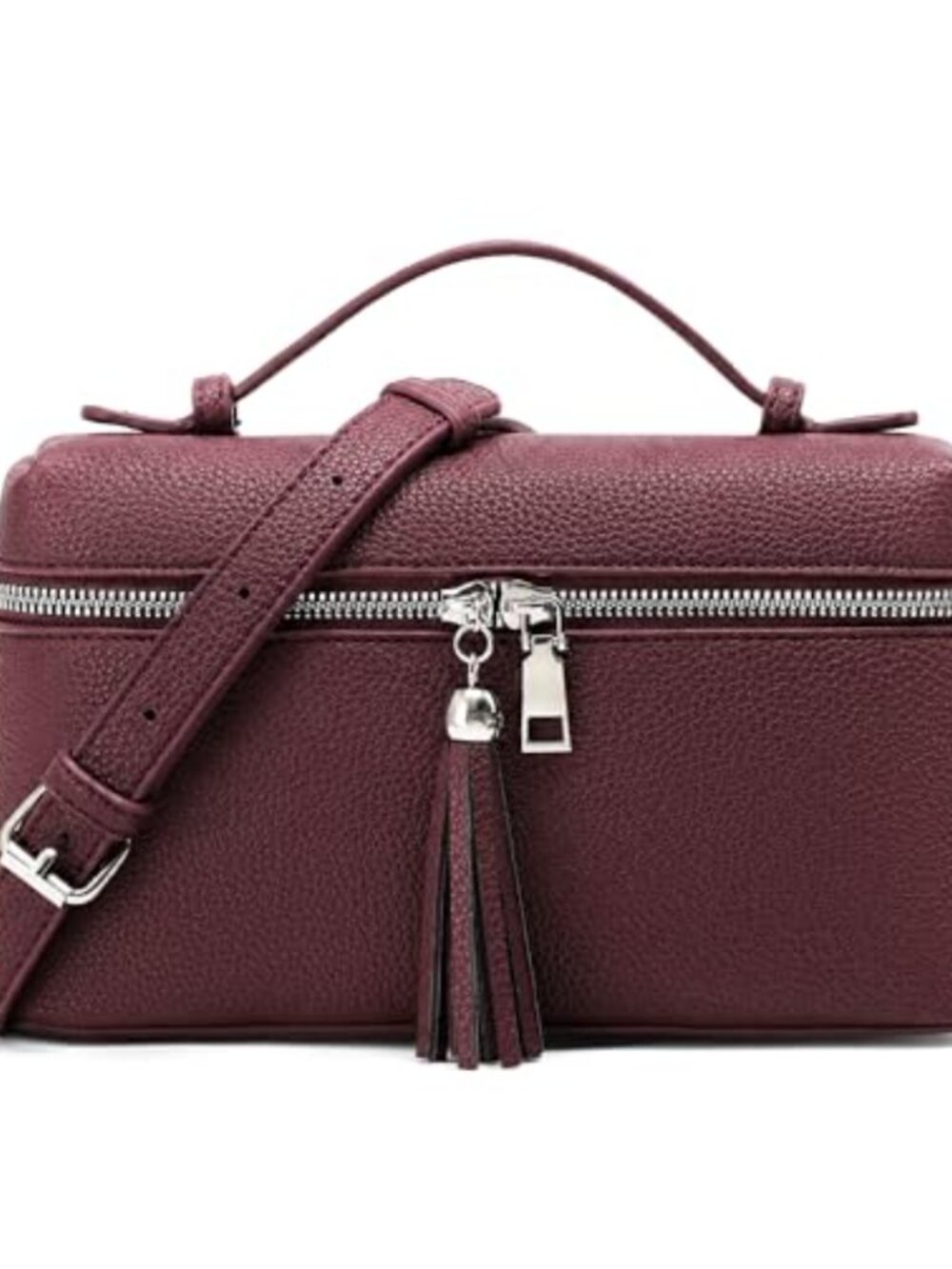 Synthetic Leather Top Handle Crossbody Bag Small Clutch Purse